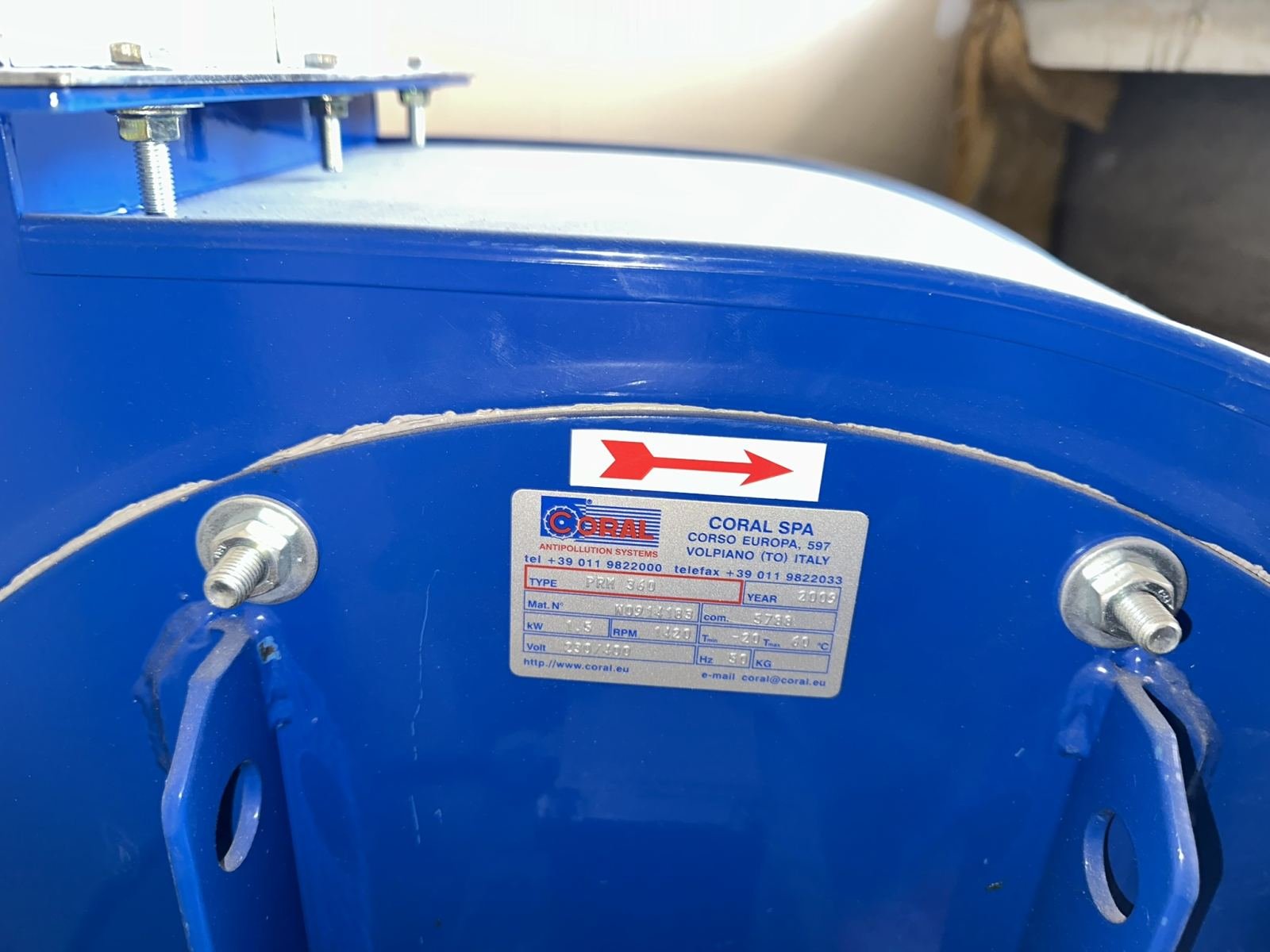 entilateur centrifuge industriel CORAL PRM 360 – Aspiration professionnelle
